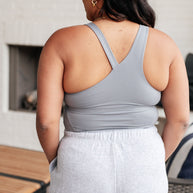 Rae Mode Doing it For Me Asymmetrical Tank in Rhino Grey-Athleisure-Ave Shops-[option4]-[option5]-[option6]-[option7]-[option8]-Shop-Boutique-Clothing-for-Women-Online