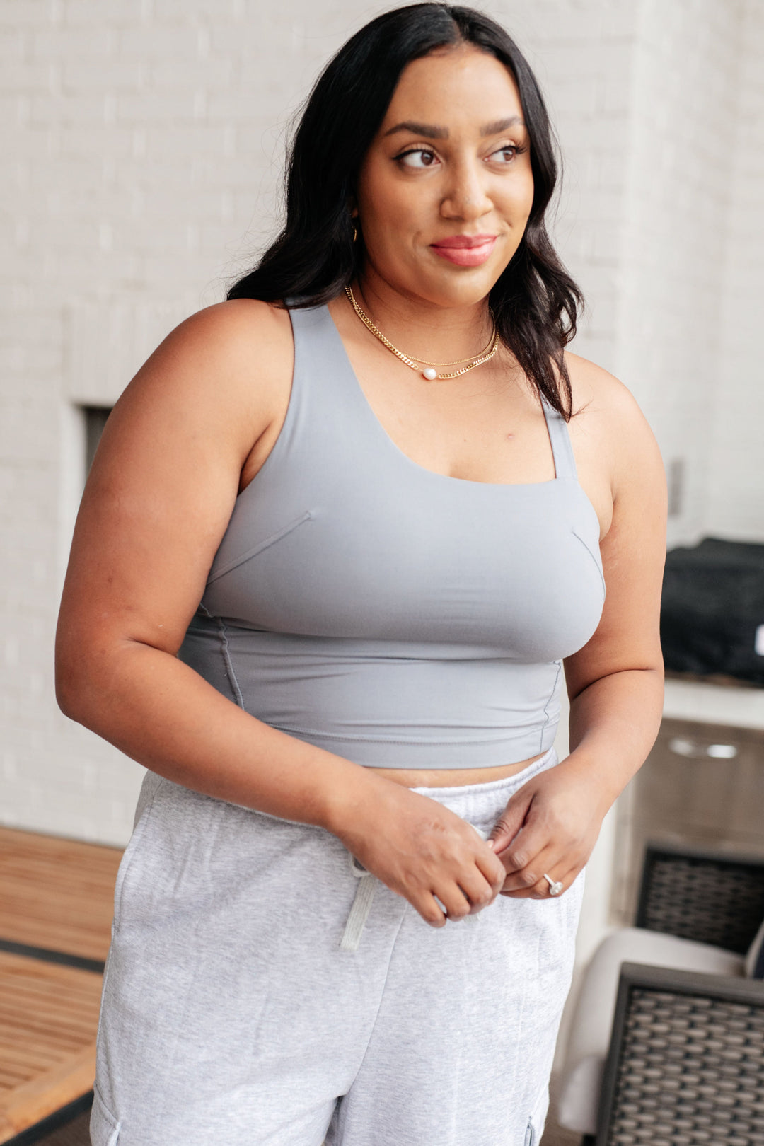 Rae Mode Doing it For Me Asymmetrical Tank in Rhino Grey-Athleisure-Ave Shops-[option4]-[option5]-[option6]-[option7]-[option8]-Shop-Boutique-Clothing-for-Women-Online