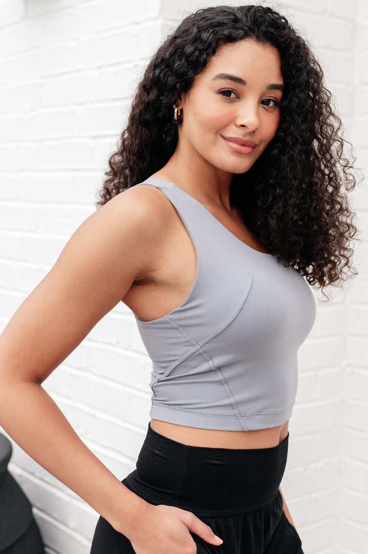 Rae Mode Doing it For Me Asymmetrical Tank in Rhino Grey-Athleisure-Ave Shops-[option4]-[option5]-[option6]-[option7]-[option8]-Shop-Boutique-Clothing-for-Women-Online