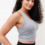 Rae Mode Doing it For Me Asymmetrical Tank in Rhino Grey-Athleisure-Ave Shops-[option4]-[option5]-[option6]-[option7]-[option8]-Shop-Boutique-Clothing-for-Women-Online