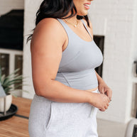 Rae Mode Doing it For Me Asymmetrical Tank in Rhino Grey-Athleisure-Ave Shops-[option4]-[option5]-[option6]-[option7]-[option8]-Shop-Boutique-Clothing-for-Women-Online