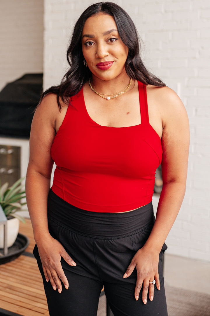 Rae Mode Doing it For Me Asymmetrical Tank in True Red-Athleisure-Ave Shops-[option4]-[option5]-[option6]-[option7]-[option8]-Shop-Boutique-Clothing-for-Women-Online