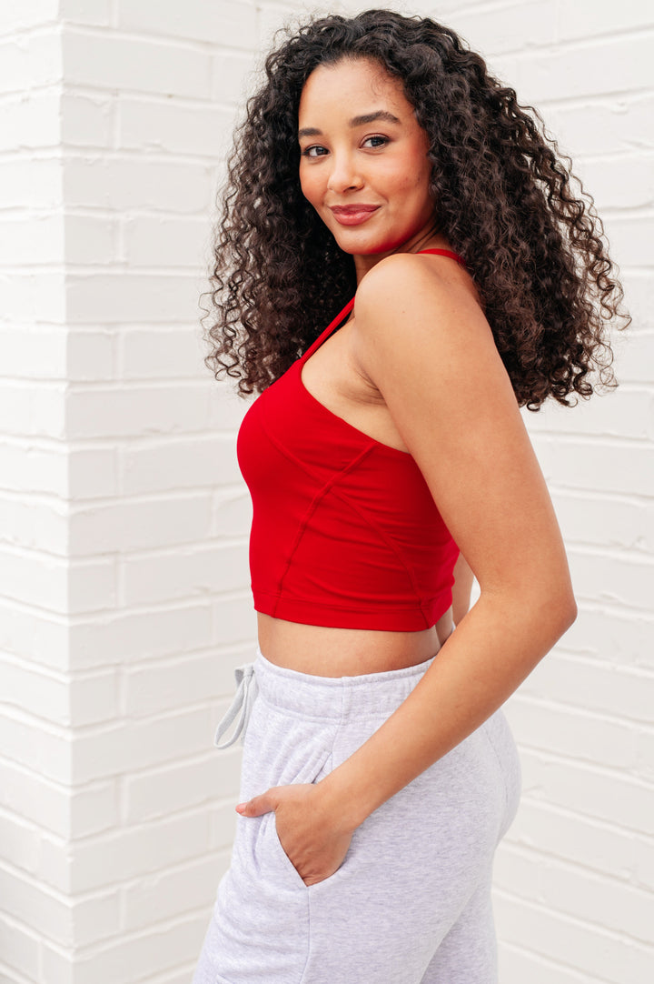 Rae Mode Doing it For Me Asymmetrical Tank in True Red-Athleisure-Ave Shops-[option4]-[option5]-[option6]-[option7]-[option8]-Shop-Boutique-Clothing-for-Women-Online