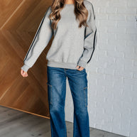 Don't Get Stuck Stripe Detail Sweatshirt-Athleisure-Ave Shops-[option4]-[option5]-[option6]-[option7]-[option8]-Shop-Boutique-Clothing-for-Women-Online