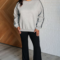 Don't Get Stuck Stripe Detail Sweatshirt-Athleisure-Ave Shops-[option4]-[option5]-[option6]-[option7]-[option8]-Shop-Boutique-Clothing-for-Women-Online
