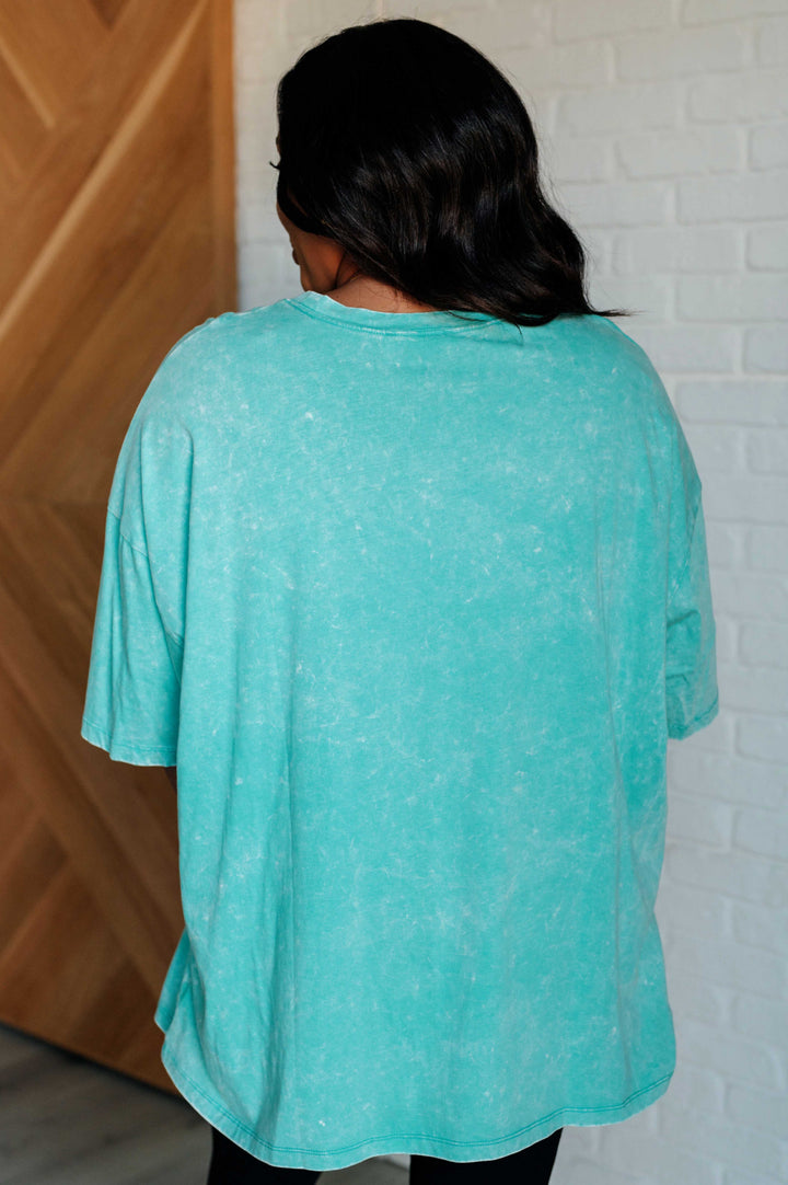 Zenana Don't Mind Me Mineral Wash Drop Shoulder Tee in Turquoise-Tops-Ave Shops-[option4]-[option5]-[option6]-[option7]-[option8]-Shop-Boutique-Clothing-for-Women-Online