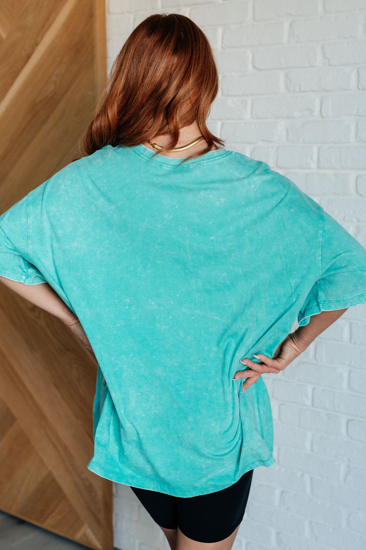 Zenana Don't Mind Me Mineral Wash Drop Shoulder Tee in Turquoise-Tops-Ave Shops-[option4]-[option5]-[option6]-[option7]-[option8]-Shop-Boutique-Clothing-for-Women-Online