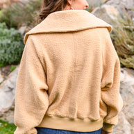 Don't Stress Oversized Collar Sherpa Jacket In Taupe-Womens-Ave Shops-[option4]-[option5]-[option6]-[option7]-[option8]-Shop-Boutique-Clothing-for-Women-Online