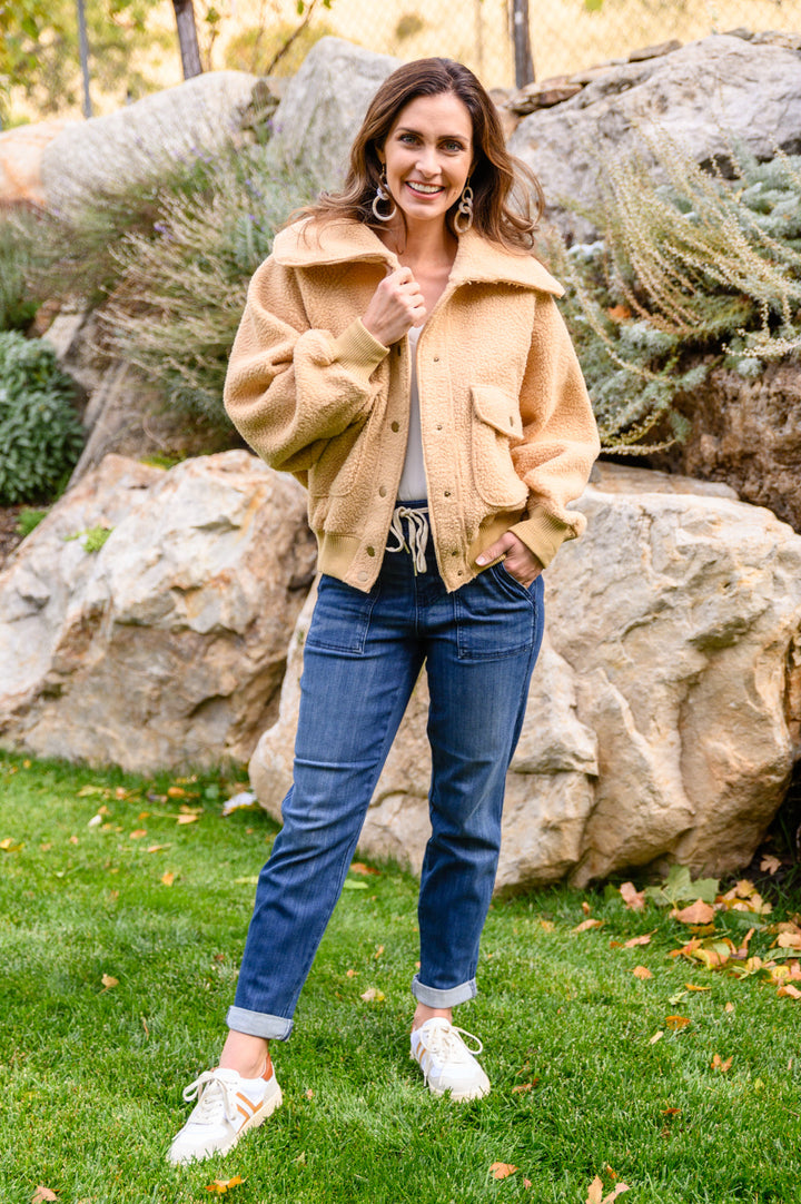 Don't Stress Oversized Collar Sherpa Jacket In Taupe-Womens-Ave Shops-[option4]-[option5]-[option6]-[option7]-[option8]-Shop-Boutique-Clothing-for-Women-Online