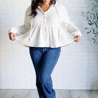 Don't Waffle About Waffle Knit Hoodie-Tops-Ave Shops-[option4]-[option5]-[option6]-[option7]-[option8]-Shop-Boutique-Clothing-for-Women-Online