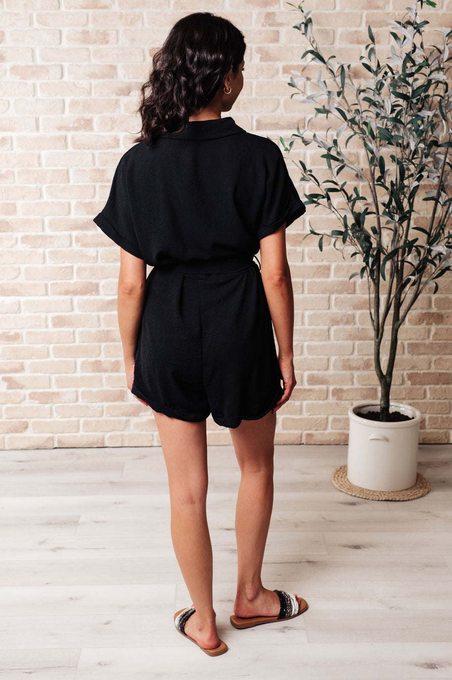 Don't Worry 'Bout a Thing V-Neck Romper-Jumpsuits & Rompers-Ave Shops-[option4]-[option5]-[option6]-[option7]-[option8]-Shop-Boutique-Clothing-for-Women-Online