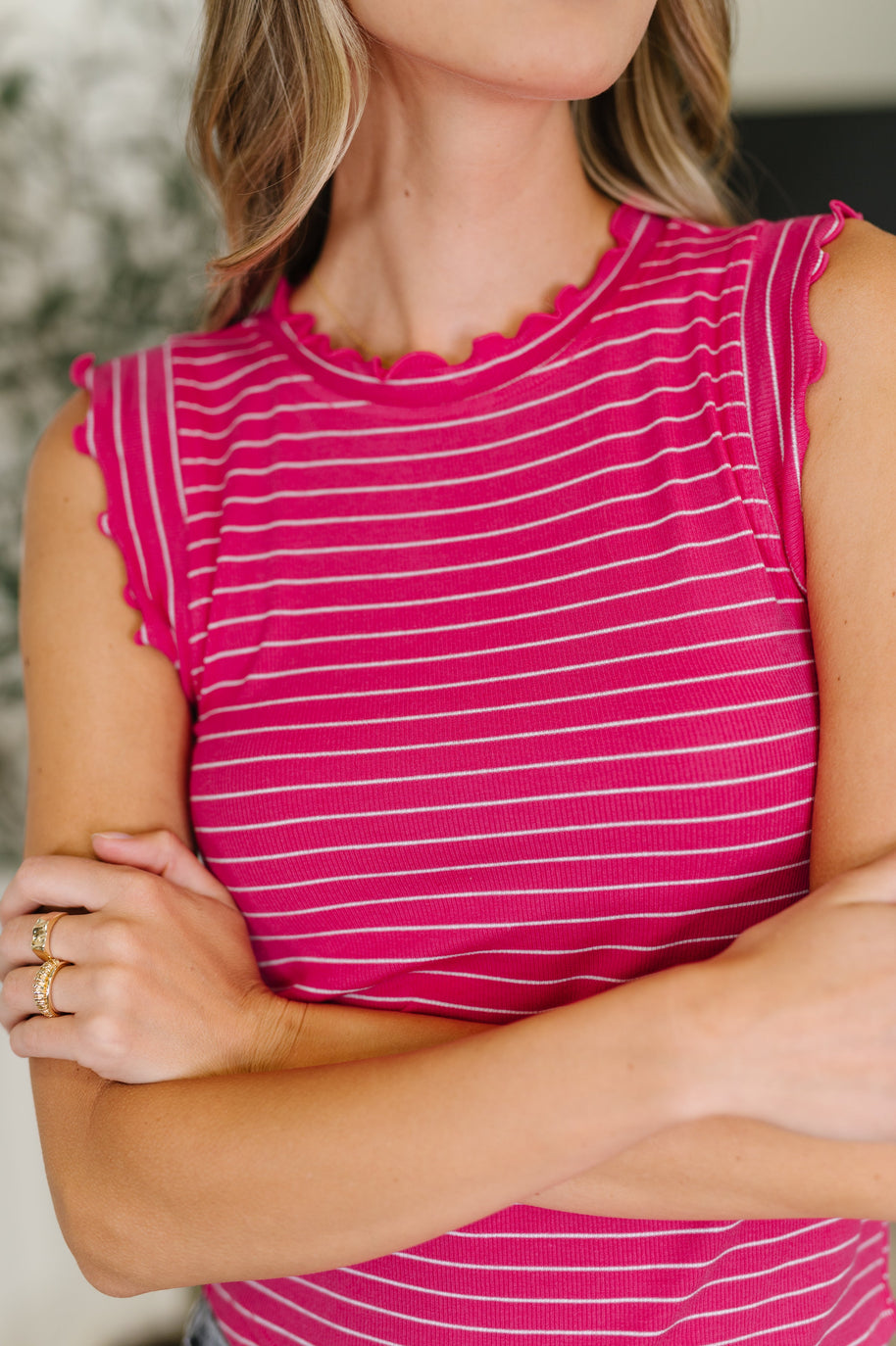 Doodle Me In Lettuce Round Neck Top in Hot Pink-Womens-Ave Shops-[option4]-[option5]-[option6]-[option7]-[option8]-Shop-Boutique-Clothing-for-Women-Online