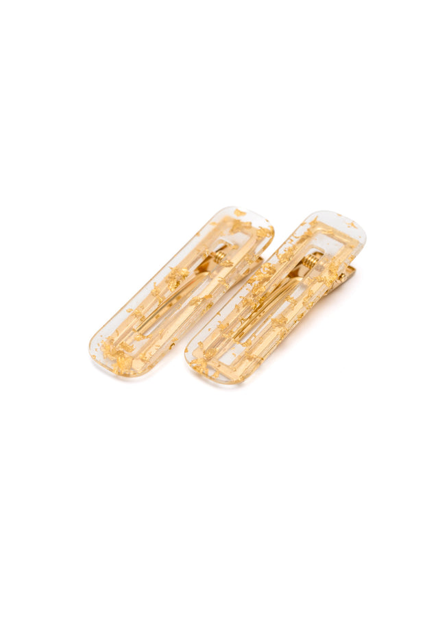 Double Trouble 2 Pack Hair Clip in Gold Leaf-Accessories-Ave Shops-[option4]-[option5]-[option6]-[option7]-[option8]-Shop-Boutique-Clothing-for-Women-Online