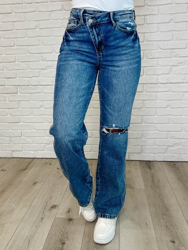 Judy Blue Dylan High Rise Rigid Magic Criss-Cross Waistband Straight Jeans-Womens-Ave Shops-[option4]-[option5]-[option6]-[option7]-[option8]-Shop-Boutique-Clothing-for-Women-Online