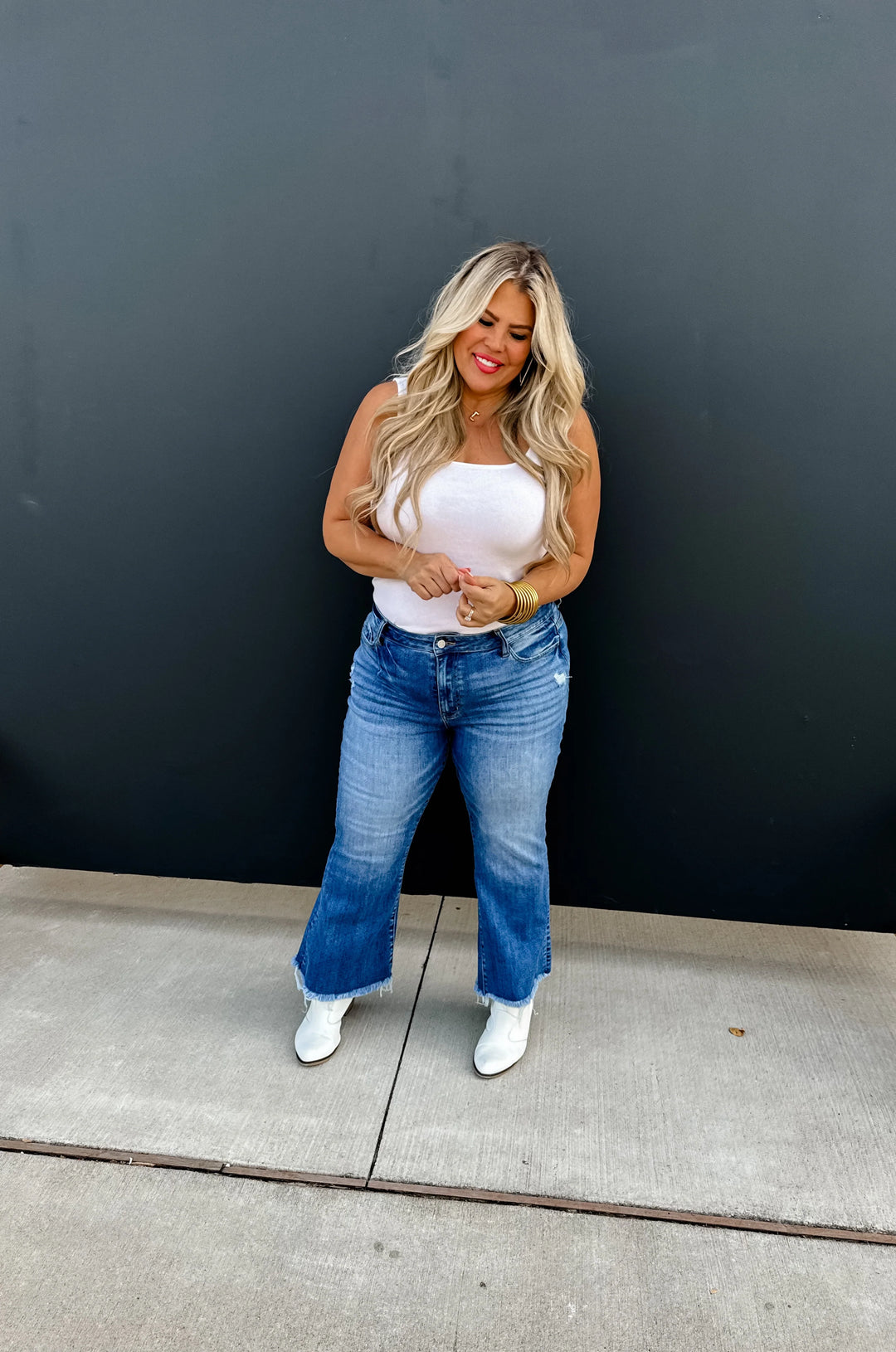 PREORDER: Blakeley Logan Crop Flare Jeans-The Bee Chic Boutique-[option4]-[option5]-[option6]-[option7]-[option8]-Shop-Boutique-Clothing-for-Women-Online