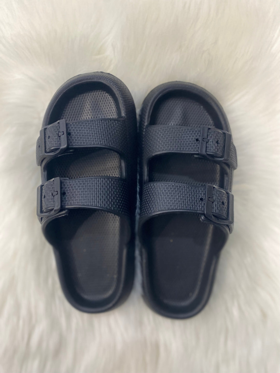 PreOrder | Black Buckle Slides-JuliaRoseWholesale-[option4]-[option5]-[option6]-[option7]-[option8]-Shop-Boutique-Clothing-for-Women-Online