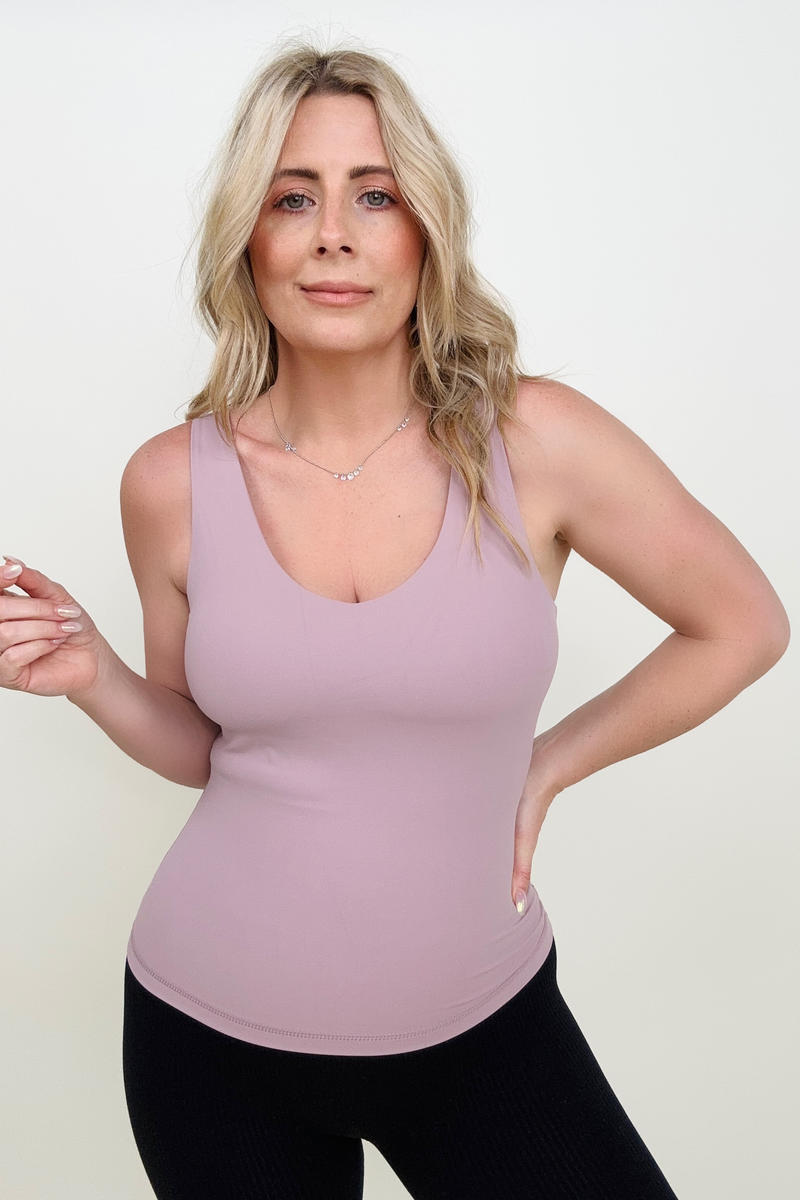 11 Colors - FawnFit Medium Length Lift Tank 2.0 with Built-in Bra-Tank Tops & Camis-Kiwidrop-Dusty Mauve-S-[option4]-[option5]-[option6]-[option7]-[option8]-Shop-Boutique-Clothing-for-Women-Online