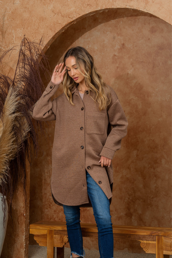 Oversized Fleece Collared Button Up Shacket-Womens-Ave Shops-[option4]-[option5]-[option6]-[option7]-[option8]-Shop-Boutique-Clothing-for-Women-Online