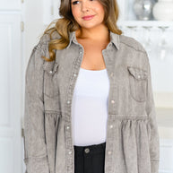 Earl Grey Button Up Long Sleeve Top-Womens-Ave Shops-[option4]-[option5]-[option6]-[option7]-[option8]-Shop-Boutique-Clothing-for-Women-Online