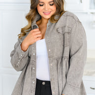 Earl Grey Button Up Long Sleeve Top-Womens-Ave Shops-[option4]-[option5]-[option6]-[option7]-[option8]-Shop-Boutique-Clothing-for-Women-Online