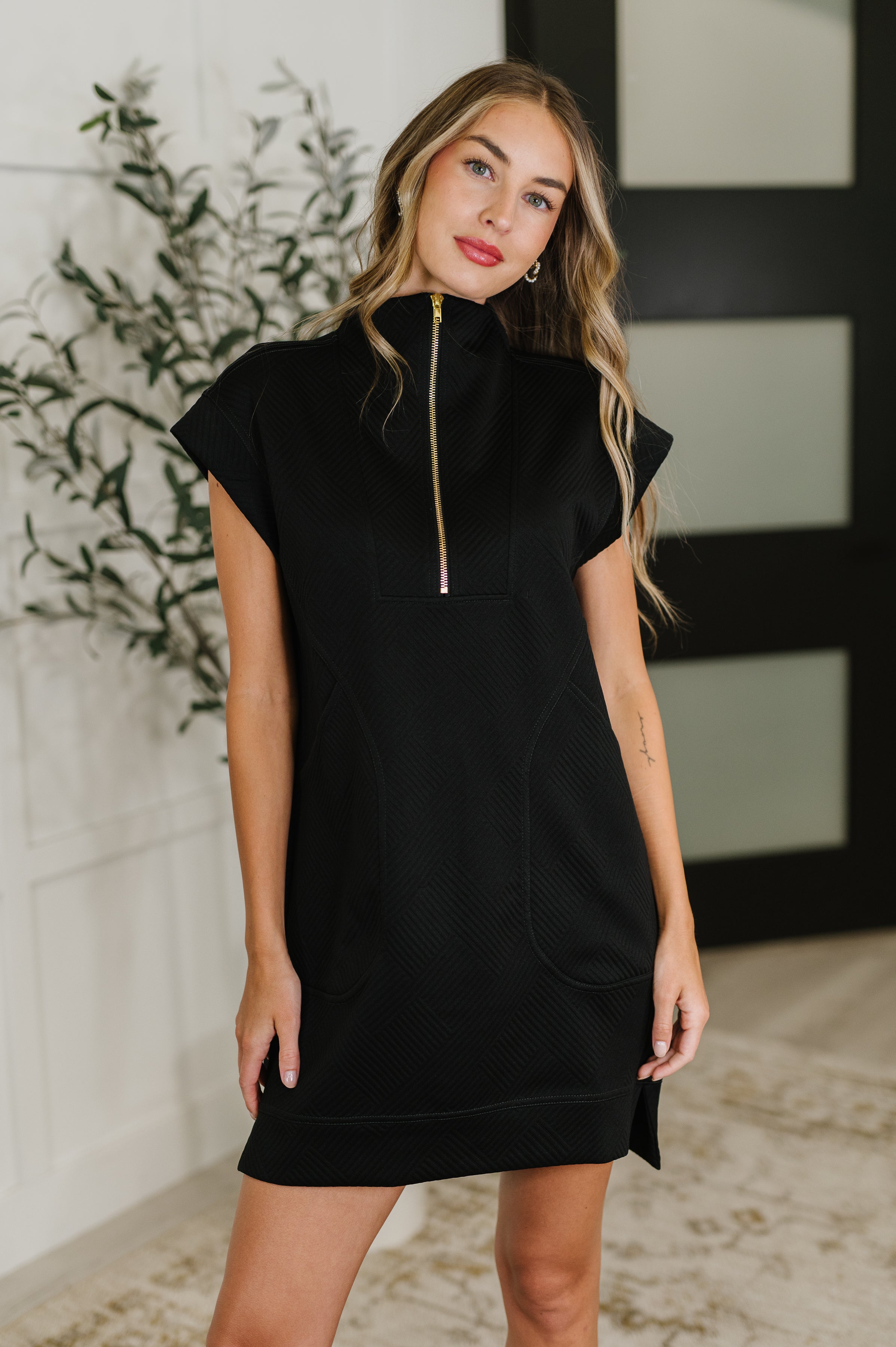 Zenana Easy Hustle High Neck Dress in Black-Womens-Ave Shops-[option4]-[option5]-[option6]-[option7]-[option8]-Shop-Boutique-Clothing-for-Women-Online