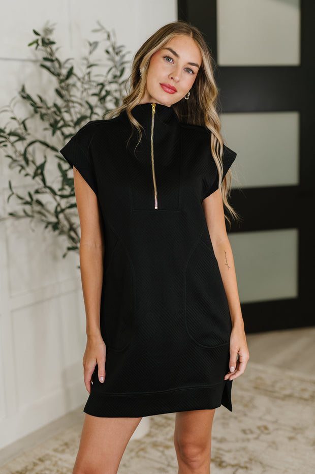 Zenana Easy Hustle High Neck Dress in Black-Womens-Ave Shops-[option4]-[option5]-[option6]-[option7]-[option8]-Shop-Boutique-Clothing-for-Women-Online
