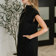 Zenana Easy Hustle High Neck Dress in Black-Womens-Ave Shops-[option4]-[option5]-[option6]-[option7]-[option8]-Shop-Boutique-Clothing-for-Women-Online