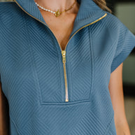 Zenana Easy Hustle High Neck Dress in Dusty Blue-Womens-Ave Shops-[option4]-[option5]-[option6]-[option7]-[option8]-Shop-Boutique-Clothing-for-Women-Online