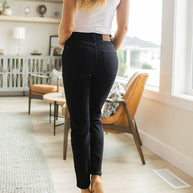 Judy Blue Edith Mid Rise Classic Slim Jeans in Black-Denim-Ave Shops-[option4]-[option5]-[option6]-[option7]-[option8]-Shop-Boutique-Clothing-for-Women-Online