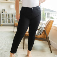 Judy Blue Edith Mid Rise Classic Slim Jeans in Black-Denim-Ave Shops-[option4]-[option5]-[option6]-[option7]-[option8]-Shop-Boutique-Clothing-for-Women-Online