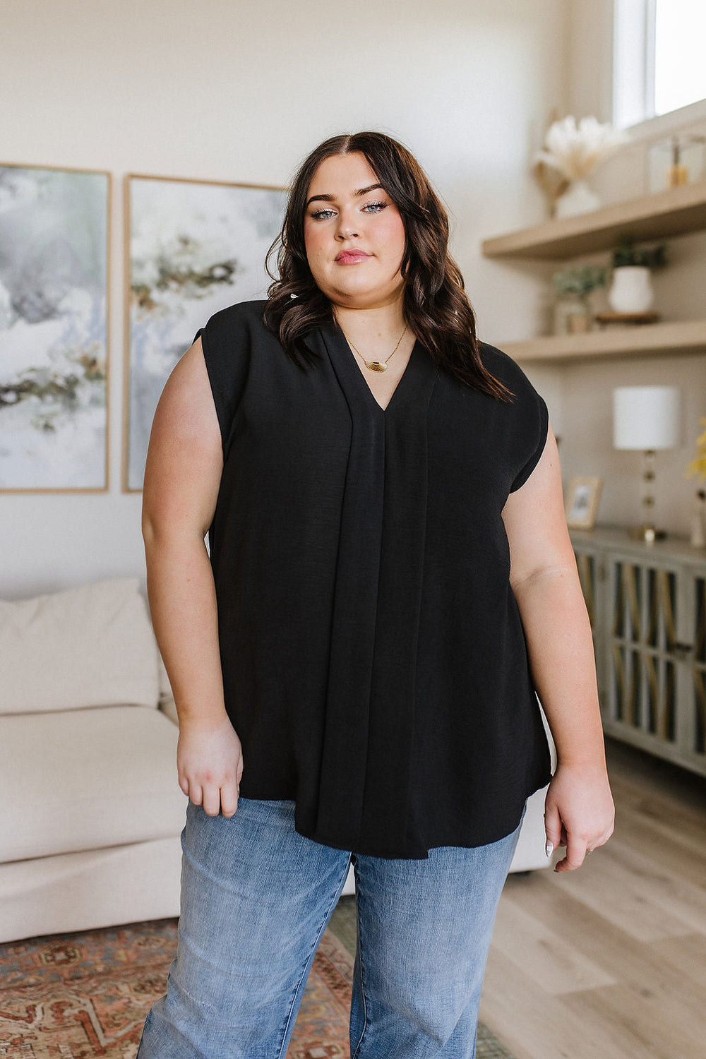 Elevate Everyday Blouse in Black-Tops-Ave Shops-[option4]-[option5]-[option6]-[option7]-[option8]-Shop-Boutique-Clothing-for-Women-Online