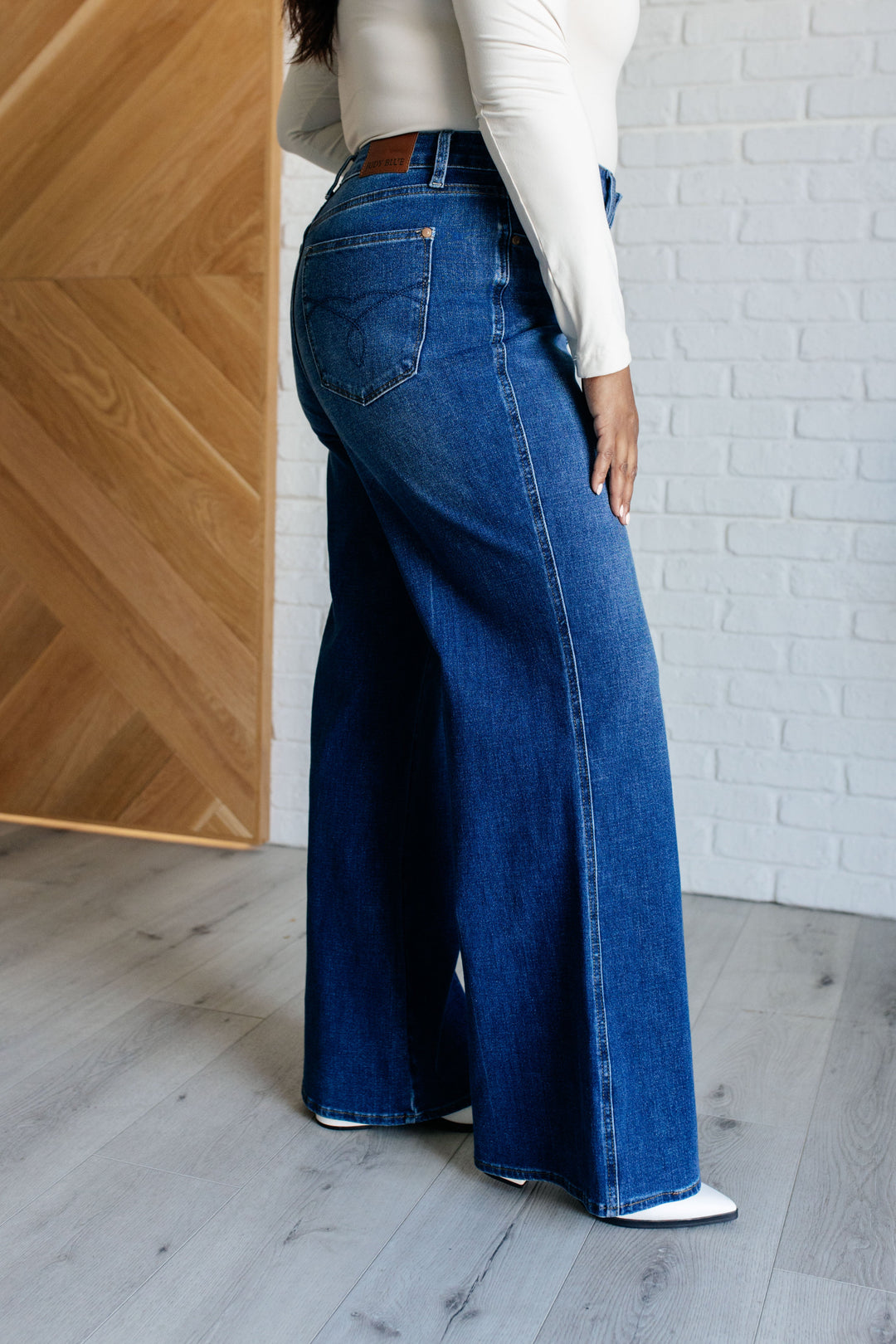 Judy Blue Eliza High Rise Control Top Retro Wide Leg Jeans-Denim-Ave Shops-[option4]-[option5]-[option6]-[option7]-[option8]-Shop-Boutique-Clothing-for-Women-Online