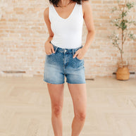 Judy Blue Elle High Rise Rhinestone Cutoff Shorts-Denim-Ave Shops-[option4]-[option5]-[option6]-[option7]-[option8]-Shop-Boutique-Clothing-for-Women-Online