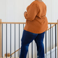 Enjoy This Moment V Neck Blouse In Toffee-Womens-Ave Shops-[option4]-[option5]-[option6]-[option7]-[option8]-Shop-Boutique-Clothing-for-Women-Online