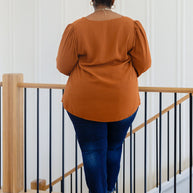 Enjoy This Moment V Neck Blouse In Toffee-Womens-Ave Shops-[option4]-[option5]-[option6]-[option7]-[option8]-Shop-Boutique-Clothing-for-Women-Online