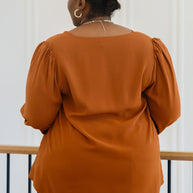 Enjoy This Moment V Neck Blouse In Toffee-Womens-Ave Shops-[option4]-[option5]-[option6]-[option7]-[option8]-Shop-Boutique-Clothing-for-Women-Online