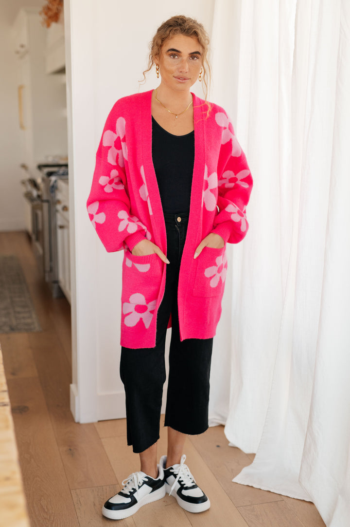 Enough Anyways Floral Cardigan in Pink-Layers-Ave Shops-[option4]-[option5]-[option6]-[option7]-[option8]-Shop-Boutique-Clothing-for-Women-Online