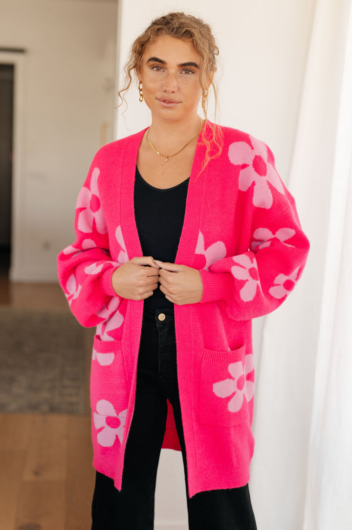 Enough Anyways Floral Cardigan in Pink-Layers-Ave Shops-[option4]-[option5]-[option6]-[option7]-[option8]-Shop-Boutique-Clothing-for-Women-Online