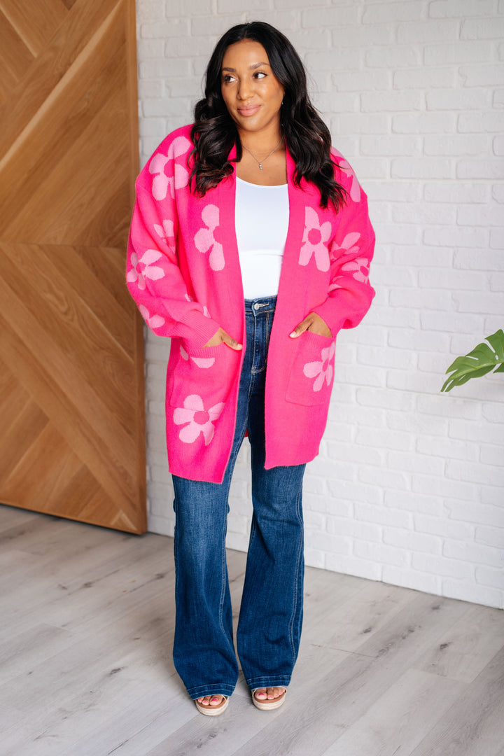 Enough Anyways Floral Cardigan in Pink-Layers-Ave Shops-[option4]-[option5]-[option6]-[option7]-[option8]-Shop-Boutique-Clothing-for-Women-Online