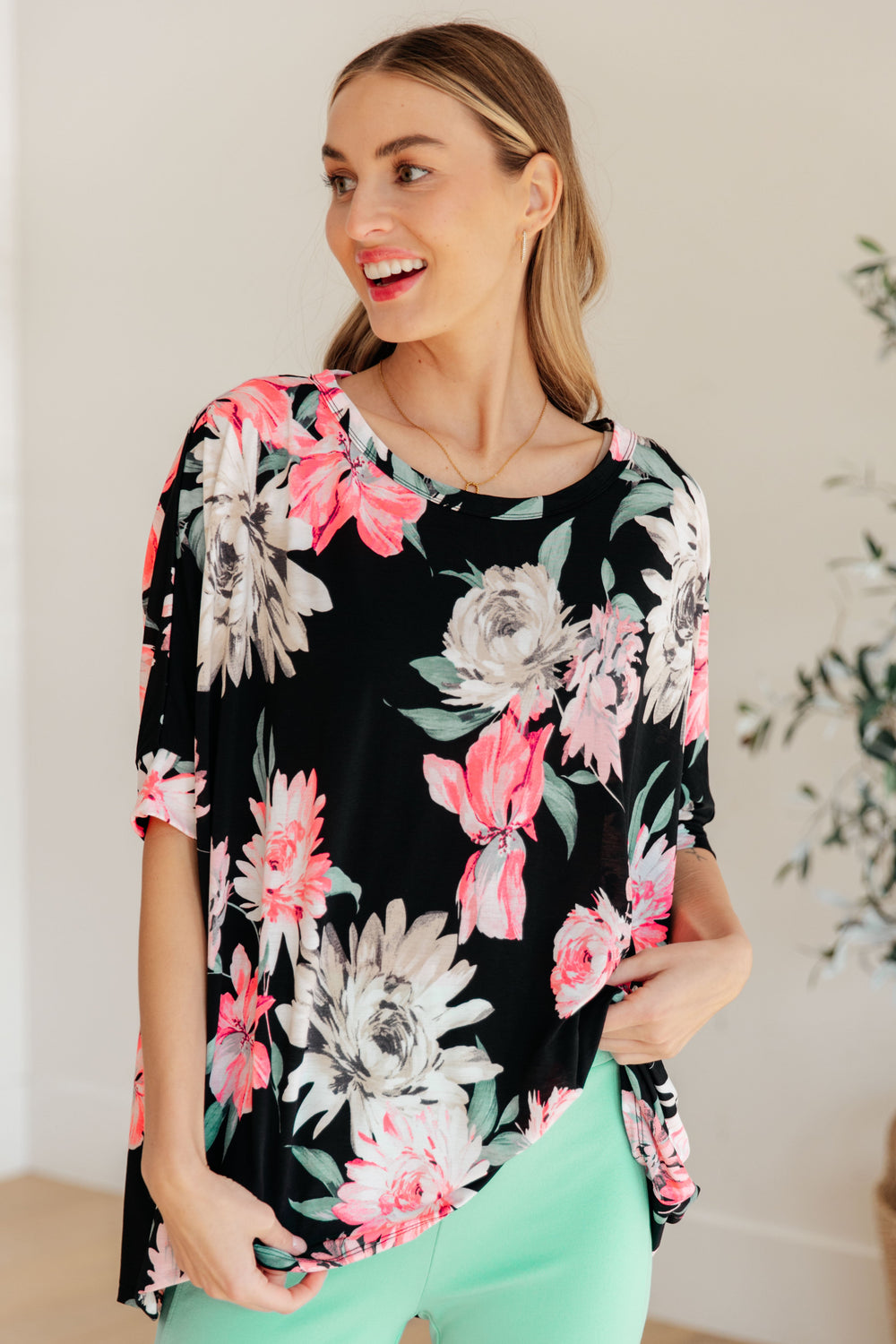 Essential Blouse in Black Floral-Womens-Ave Shops-[option4]-[option5]-[option6]-[option7]-[option8]-Shop-Boutique-Clothing-for-Women-Online