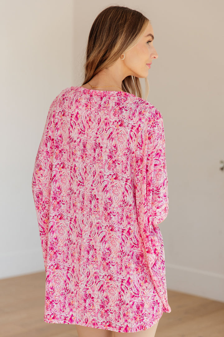 Essential Blouse in Fuchsia and White Paisley-Womens-Ave Shops-[option4]-[option5]-[option6]-[option7]-[option8]-Shop-Boutique-Clothing-for-Women-Online