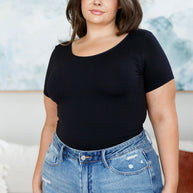 Everyday Scoop Neck Short Sleeve Top in Black-Tops-Ave Shops-[option4]-[option5]-[option6]-[option7]-[option8]-Shop-Boutique-Clothing-for-Women-Online