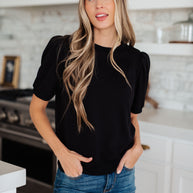 Evidently Different Puff Sleeve Top-Tops-Ave Shops-[option4]-[option5]-[option6]-[option7]-[option8]-Shop-Boutique-Clothing-for-Women-Online