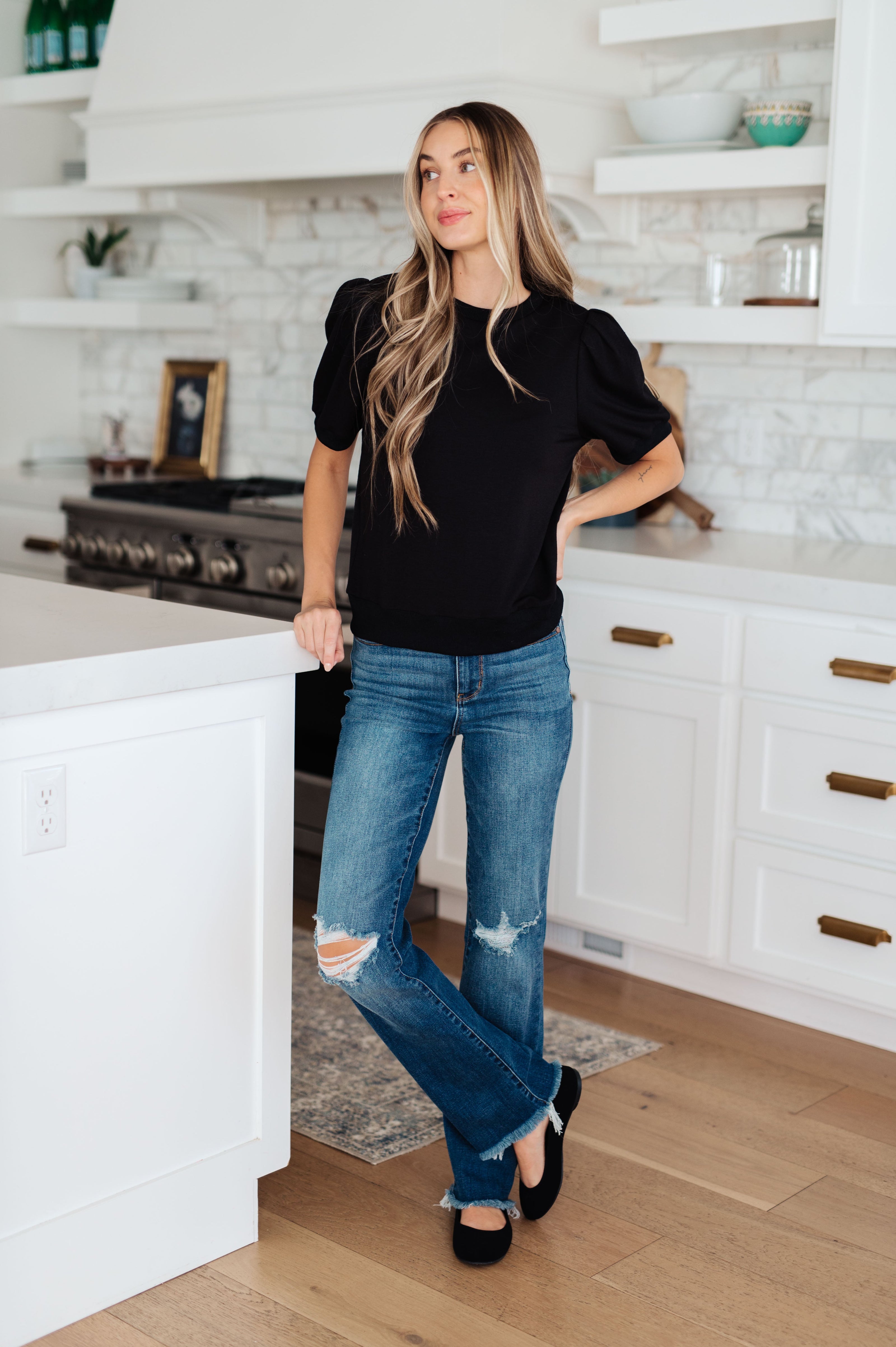 Evidently Different Puff Sleeve Top-Tops-Ave Shops-[option4]-[option5]-[option6]-[option7]-[option8]-Shop-Boutique-Clothing-for-Women-Online