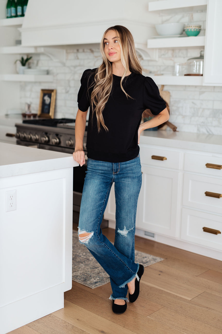 Evidently Different Puff Sleeve Top-Tops-Ave Shops-[option4]-[option5]-[option6]-[option7]-[option8]-Shop-Boutique-Clothing-for-Women-Online