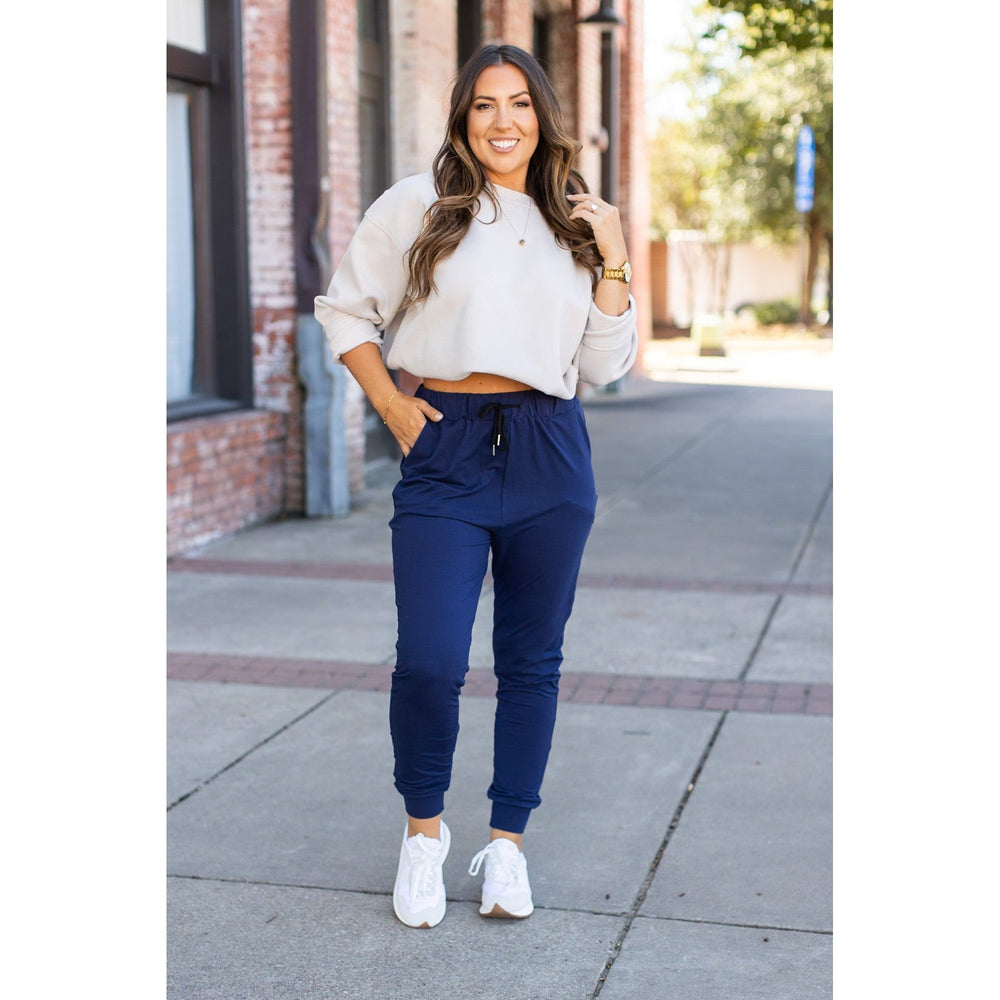 The Nora Navy Joggers - Luxe Leggings by Julia Rose®-JuliaRoseWholesale-[option4]-[option5]-[option6]-[option7]-[option8]-Shop-Boutique-Clothing-for-Women-Online