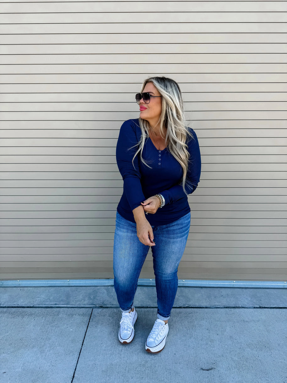 Blakeley Brooklyn Snap Henley in Five Colors-Womens-Ave Shops-[option4]-[option5]-[option6]-[option7]-[option8]-Shop-Boutique-Clothing-for-Women-Online