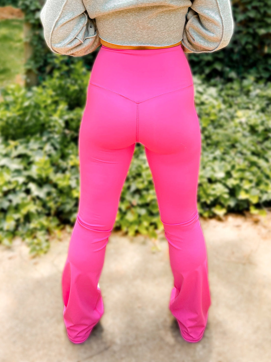 Fallon Flare Bottom Suck & Tuck Leggings-leggings-WLM Wholesale-Neon Pink-S-[option4]-[option5]-[option6]-[option7]-[option8]-Shop-Boutique-Clothing-for-Women-Online