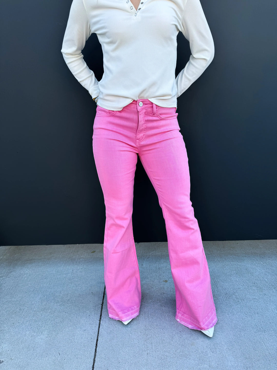 PREORDER: Blakeley Jayde Pink Tummy Control Jeans-The Bee Chic Boutique-[option4]-[option5]-[option6]-[option7]-[option8]-Shop-Boutique-Clothing-for-Women-Online