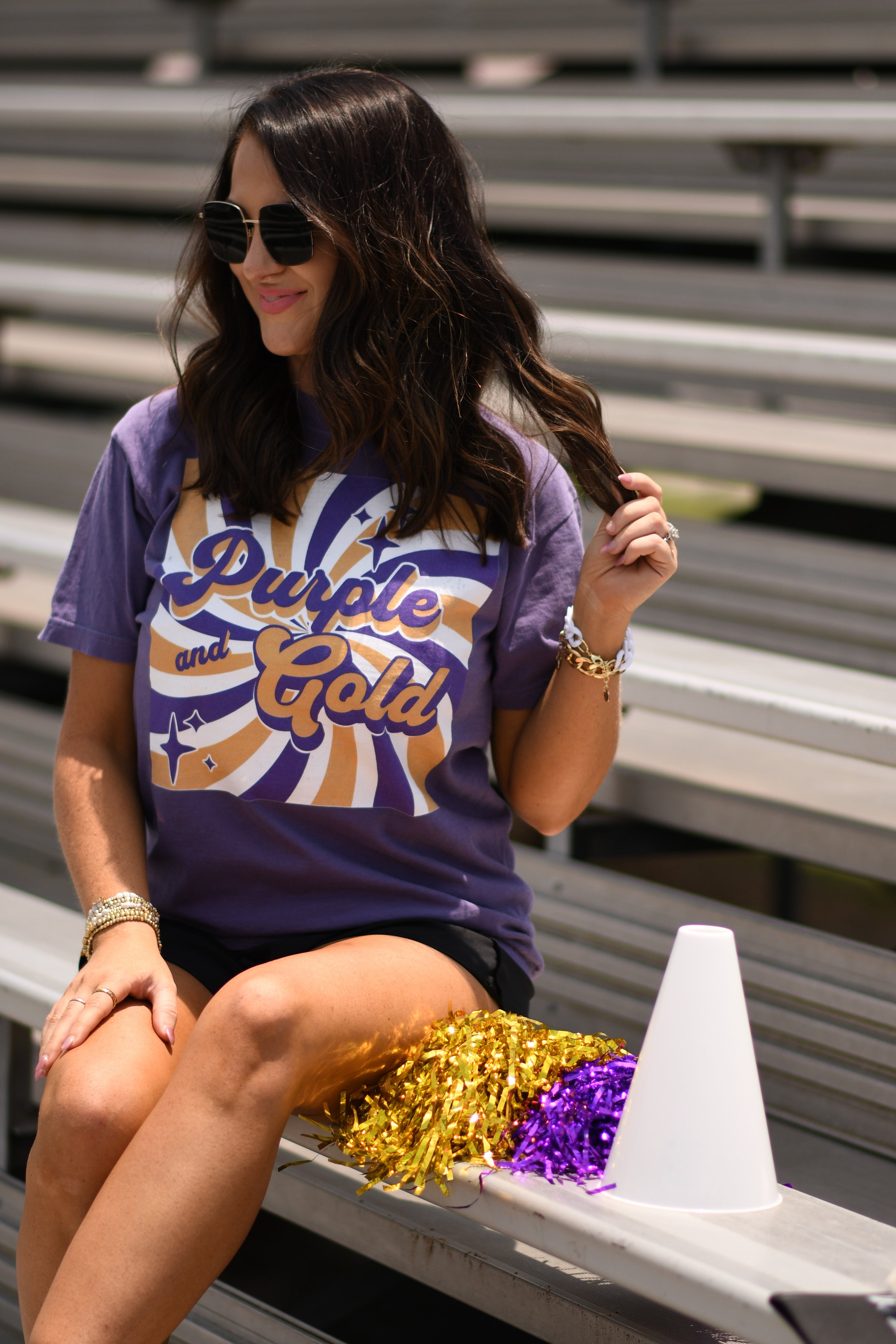Purple and Gold Vibes Tee-P&PD Wholesale-[option4]-[option5]-[option6]-[option7]-[option8]-Shop-Boutique-Clothing-for-Women-Online